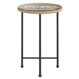 Dining Table 55 cm Tempered Glass and Steel 319434