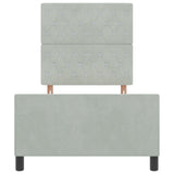 ZNTS Bed Frame Light Grey 100x200 cm Velvet 3344855