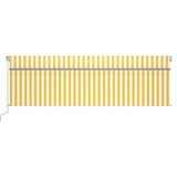 Manual Retractable Awning with Blind&LED 5x3m Yellow&White 3069463