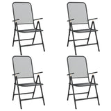 ZNTS 5 Piece Garden Dining Set Expanded Metal Mesh Anthracite 3084710