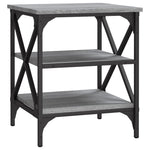ZNTS Side Tables 2 pcs Grey Sonoma 40x42x50 cm Engineered Wood 825779