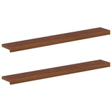 Window Sills 2 pcs Dark Brown 120 x 20 x 2 cm Solid Oak Wood 42050021