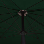 Garden Parasol with Pole 200x130 cm Green 315552