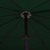 Garden Parasol with Pole 200x130 cm Green 315552