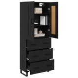 Highboard Black Oak 69.5 x 34 x 180 cm Engineered Wood 3416175