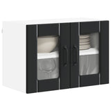 Wall Glass Cabinet LUCCA Black 60 x 31 x 40 cm Engineered Wood 884967