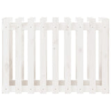 Garden Raised Bed with Fence Design White 100x50x70 cm Solid Wood Pine 832483