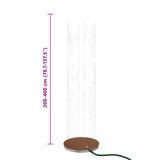 Garden Floor Shower WPC and Stainless Steel 201 Brown 42031216