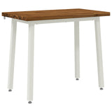 90 x 55 x 75 cm Solid Acacia Wood Natural and White Rectangular 937576