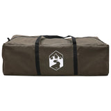 Cabin Tent with Roof Brown grey 8-Person Polyester and Steel 42029010