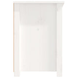 TV Cabinet White 114x35x52 cm Solid Wood Pine 821503