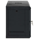 Network Cabinet with Storage Black 53 x 45 x 60 cm Steel 42017655