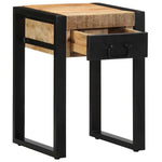 ZNTS Side Table 35x35x50 cm Solid Rough Wood Mango 4015943