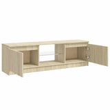 TV Cabinet with LED Lights Sonoma Oak 120x30x36 cm 804286