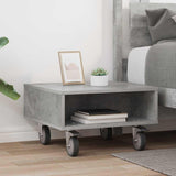 Side Table with Wheels Concrete Grey 50.5 x 50 x 30 cm 891027