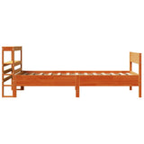 Bed Frame without Mattress Wax Brown 100x200 cm Solid Wood Pine 3306194