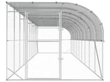 Against Wall Chicken Coop Silver 1000 x 200 x 215 cm 3434739