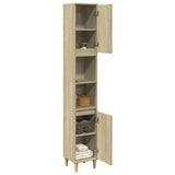 Bathroom Cabinet Sonoma Oak 30x30x190 cm Engineered Wood 849657