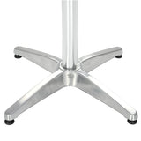 Garden Table Silver 80x80x70 cm Aluminium 48716
