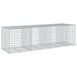 Gabion Basket with Cover 350x100x100 cm Galvanised Iron 3295195