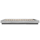 Bed Frame with LED Lights without Mattress Grey Sonoma 120x190cm 3281145