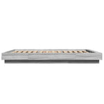 Bed Frame with LED Lights without Mattress Grey Sonoma 135x190cm 3281138