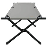 Folding Camping Bed Folding Manual Grey Oxford fabric 42003183