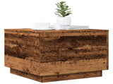 Coffee Table with LED Lights Old Wood 50x50x40 cm 857720