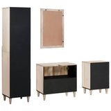 Bathroom Furniture Set with Drawer 4 pcs White Engineered Wood 3310074