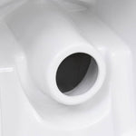 WC Ceramic Toilet Bathroom Round Toilet Bottom Water Flow White 3059888