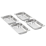 Gastronorm Containers 12 pcs GN 1/4 40 mm Stainless Steel 50900