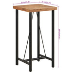 ZNTS Bar Table 55x55x107 cm Solid Wood Acacia and Iron 356369