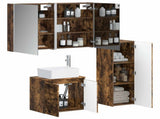 Bathroom Furniture Set 4 pcs Smoked Oak 3407451