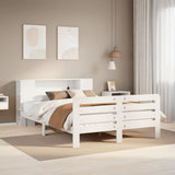 Bed Frame without Mattress White 160x200 cm Solid Wood Pine 3309885