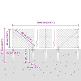 Welded Wire Fence with Spikes 10 x 0.6 m 3351203