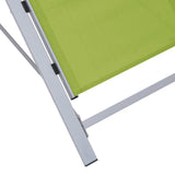 Sun Lounger Green Aluminium Standard Adjustable Armrests 310540