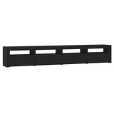 TV Cabinet with LED Lights Black 240x35x40 cm 3152763