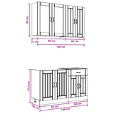 Kitchen Unit LUCCA 4 pcs White Engineered Wood 3438315