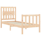 Bed Frame without Mattress Small Single Solid Wood Pine 3192386
