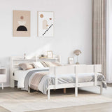 Bed Frame without Mattress White 120x200 cm Solid Wood Pine 3306618