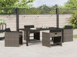 Garden Dining Set 5 pcs Grey Poly Rattan 3380695