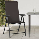 Folding Garden Chairs 2 pcs Black Coffee Poly Rattan 4007139
