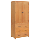 Storage Furniture Set with Drawer 2 pcs Brown Solid Oak Wood 3328631