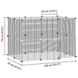 20-Panel Pet Cage with Door Black 35x35 cm Steel 3114043