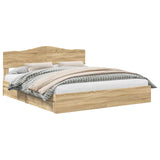 Storage Bed with Drawer Sonoma Oak 180 x 200 cm Engineered Wood 3413070
