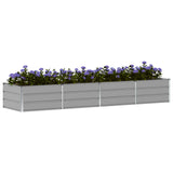 Planter Light Grey 320 x 80 x 45 cm Steel 42018144