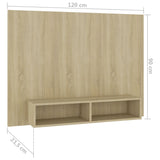 Wall TV Cabinet Sonoma Oak 120x23.5x90 cm Engineered Wood 808272