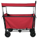 Folding Hand Trolley Red 105 x 56.5 x 116 cm Oxford Cloth 42020665