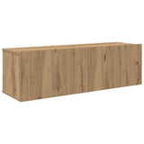 4 Piece TV Cabinet Set Wall-mounted Artisan Oak Engineered Wood 3329218