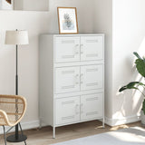 Highboard White 68x39x113 cm Steel 842963